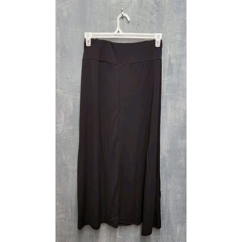 Avon Studio 1886 Black Liquid Knit Maxi Skirt Size Large - Picture 3 of 9